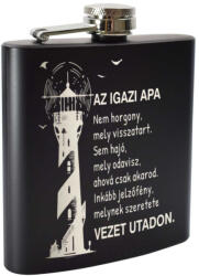  Gravírozott Az igazi apa flaska : Flaska méret - 7 oz