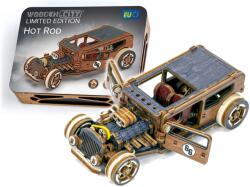 Wooden City 3D Fa puzzle gyerekeknek és felnőtteknek Hot Rod kirakó Wooden. City (LE-001)
