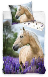 Ábránd Lovas ágyneműhuzat, White/Levendula (100% pamut)