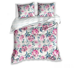 Ábránd Pink Virágos kétszemélyes ágyneműhuzat (200x220+2 db 70x80 cm)