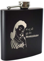  Gravírozott Itt az idő egy kis orvosságra flaska : Flaska méret - 9 oz