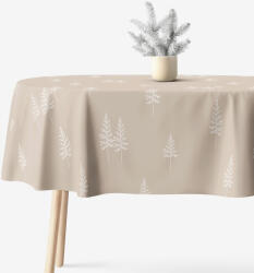 Goldea ovális asztalterítő erős pamutból - északi fenyők 120 x 200 cm