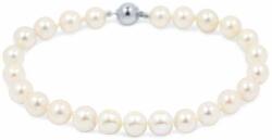 White & Black Édesvízi tenyésztett gyöngy karkötő ezüst zárral - 7-7, 5mm - AAA (GY1114)