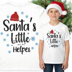  Póló Mikulás Segítő Fehér Gyerek Karácsony 134cm (koszulka swiateczna)