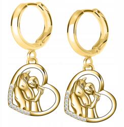 Larezo Arany Fülbevaló Szív Lovak Aranyozott 585 Lány lóval Ezüst 925 (srebrne na biglu wiszące koła kółka 925)