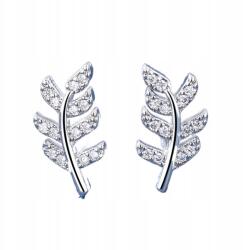  Gyönyörű Fülbevaló Levél Ezüst Női Csavarok Ragyogás
