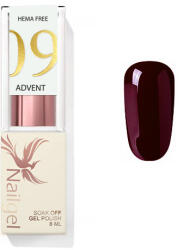  Advent 09 - gél lakk 8 ml - Sötét bordó -