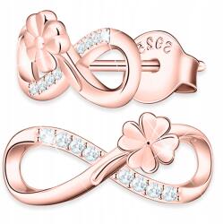 Larezo Aranyozott fülbevaló a végtelenség jelével Lóhere virágok Ezüst 925 (kolczyki srebrne znak nieskończoność infinity)