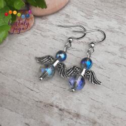 Kristály Jóga Shop Akva aura angyal ásvány fülbevaló