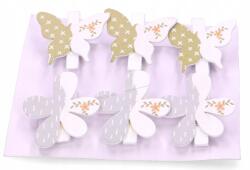 Emized Virágcsipesz pillangó zöld-szürke 6db (17397-1-15)