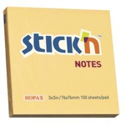 Hopax Notes autoadeziv 76 x 76 mm, 100 file, Stick"n - portocaliu pastel (HO-21391)