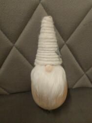  Karácsonyi fa manó figura fából ajándék Karácsony fehér (AC60195)