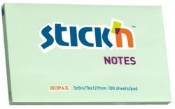 Hopax Notes autoadeziv 76 x 127 mm, 100 file, Stick"n - verde pastel (HO-21156)