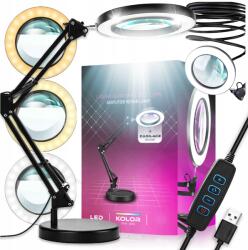 Reball Led lámpa Kozmetikai nagyító Nagyító Üveg Asztali lámpa (LAMPA NA BIURKO LED LUPA BIAŁA 3X USE0000222)
