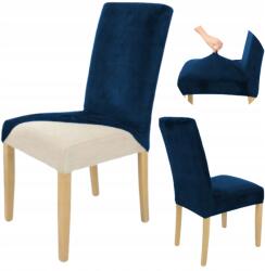 Ubieramy-meble Székhuzat Sötétkék Velúr Rugalmas Univerzális Vastag Huzat (21WH)