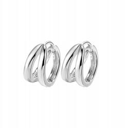  Women Beautiful Kerek fülbevaló Silver Zirconia Earrings