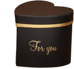  Fekete doboz szív alakú 8x8cm (MYH684797a)