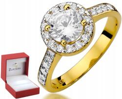 ZŁOCISTO Arany gyűrű gyémántokkal 0, 64 ct Gravírozás 585 (DLA DZIEWCZYNY NARZECZONEJ)