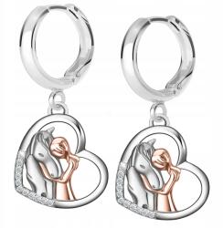 Larezo Fülbevaló Lovak Cirkóniákkal Ló Lány Ló Póni Ezüst 925 (srebrne na biglu wiszące koła kółka 925)