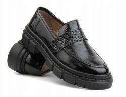 Wasak Női Félcipő Wasak 0706 Bebújós Bőr Fekete (0706)