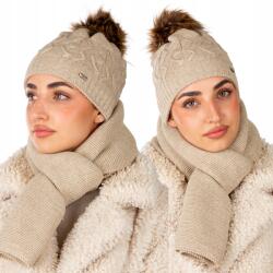  Női Szett Sapka Sál, lengyel gyártmány, divatos, meleg, lengyel termék