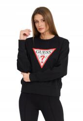 GUESS Fekete női pulóver nagy Original Fleece logóval S (W2YQ16KBA11)