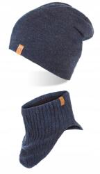 Brødrene Sötétkék Férfi Téli Sapka Meleg Kémény Szett (103109-NAVYMULIN)