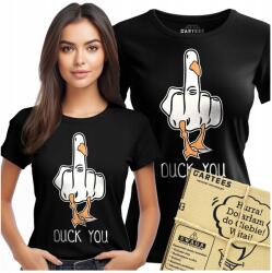 Gartees Női Póló Nyomott Mintával Vicces Duck You Kacsa Ajándék Pamut