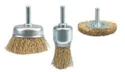 TOYA Kefék Szárral, 3db-os Készlet, 25, 50, 50mm, Sárgaréz Bordázott Huzal (06989)