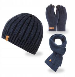 Brødrene Téli szett Férfi sapka Sál Kesztyű Sötétkék Brodrene Univerzális (Klasyczny Zestaw Męski na Jesień i Zimę)