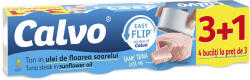 Calvo Ton In Ulei de Floarea Soarelui Easy Flip Calvo 4*65g (CAL83C)