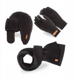 Brødrene Férfi szett Meleg Sapka Fül Sál Kesztyű Brodrene Fekete (103135-BLACK)