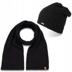 Brødrene Brodrene Téli sapka Női sál szett 2in1 (P1000-BLACK)