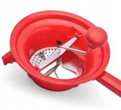 Tadar Műanyag püré zöldségekhez és gyümölcsökhöz, piros, 3 cserélhető penge (5907558781779)