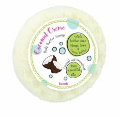 BOMB Cosmetics Sapun cu burete pentru masaj Coconut Creme, Bomb Cosmetics (PCOCCRE04)