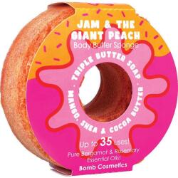 BOMB Cosmetics Sapun exfoliant cu burete Jam & the Giant Peach Donut Body Buffer, Bomb Cosmetics (PJAMGIA04)