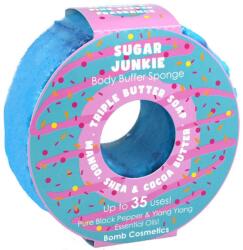 BOMB Cosmetics Sapun exfoliant cu burete Sugar Junkie Donut Body Buffer, Bomb Cosmetics (PSUGLOV04)