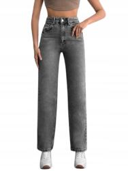 Shein Grafit Színű, Magas Derékú, Kopottas Hatású Farmer 36-OS Méret 1JI
