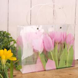 Emized Tulipán mintás kézitáska 27x27x11