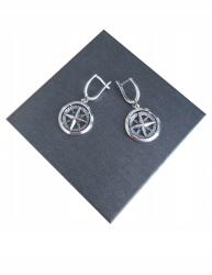 Global Silver Ezüst fülbevaló Szélrózsa minta 925 K41 (5904555525795)