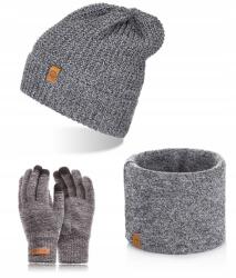 Brødrene Szürke Férfi szett Brodrene Sapka Kémény Kesztyű (103154-DARKGRAY)