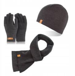 Brødrene Beanie sapka Férfi sál Téli meleg kesztyű Brodrene szett 3az1ben (99999-ZESDARKGRAY)