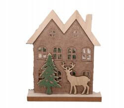 Emized Filc házikó fa állványon 14x17cm