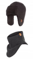 Brødrene Férfi Téli Sapka és Kémény Szett Sötétszürke (103110)