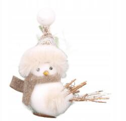 Emized Téli madárka fehér-barna karácsonyi medál 12 cm