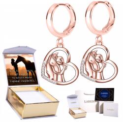 Larezo Rózsaszín Biglu Fülbevaló Ló Lány Ló Póni Ló Nyomtatás (dlugie damskie angielskie zapiecie bigiel 157)