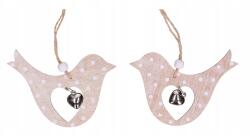  Fa madár medál pöttyös 2 db (MYH193563-P)