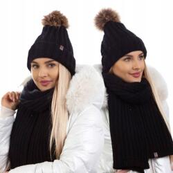  Női Sapka Szett Téli Sál Meleg Lengyel gyártás 23508 -01