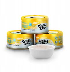 Lucky Lou Ex. Food Tonhal csirkemell filé húslevesben 70g válogatós macskáknak