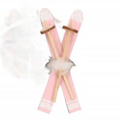 Emized Fából készült síléc karácsonyfa medál 9 cm